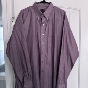 Jos. A. Bank Men's Burgundy Checkered Button Down Shirt